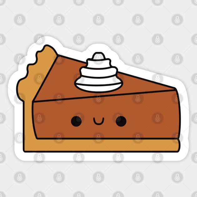 Cute Kawaii Pumpkin Pie Slice Sticker by KawaiiByDice